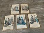 Oude Franse mode prenten - Journal Des Demoiselles, Ophalen of Verzenden
