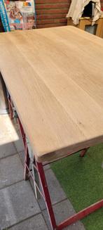 massief eiken tafelblad, Huis en Inrichting, Tafels | Eettafels, Ophalen, 100 tot 150 cm, Eikenhout, 50 tot 100 cm