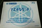 Yamaha YZ400 F 1979 model guide / service manual, Motoren, Ophalen of Verzenden, Yamaha