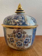 Thaise pot met deksel Benjarong porselein - Blauw/Goud, Ophalen