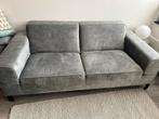 Grijze 2-5 zits fluwelen bank - 3 jaar oud, Ophalen, 150 tot 200 cm, Tweepersoons, 75 tot 100 cm