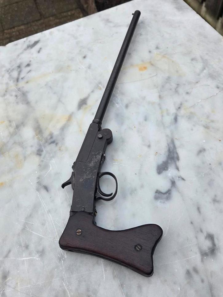 Antiek flobert pistool voor 1870 vrijgesteld, Antiek en Kunst, Antiek | Overige Antiek, Ophalen of Verzenden