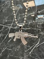 Prachtige 925 zilveren balchain met AK-47, Ophalen of Verzenden, Nieuw, Goud
