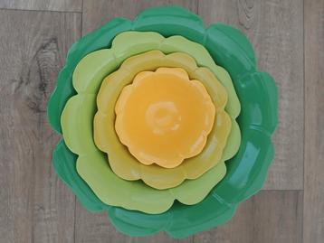 Zakdesigns 4 schalen in bloemvorm - camping - picknick -zgan beschikbaar voor biedingen
