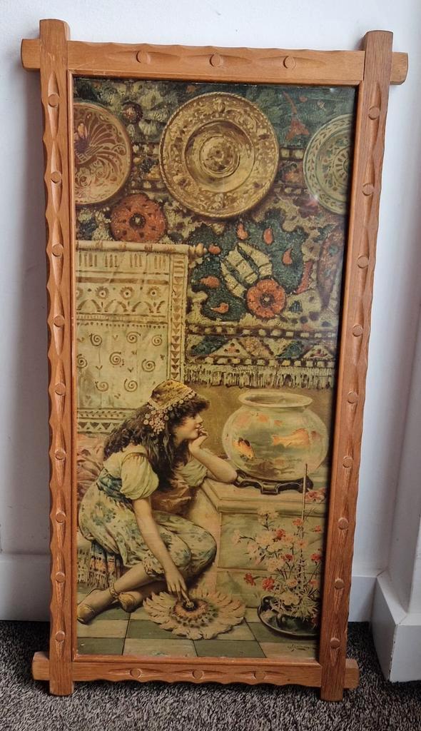 Antiek schilderij William Stephen Coleman Goldfish jaren '30, Antiek en Kunst, Kunst | Schilderijen | Klassiek, Ophalen of Verzenden