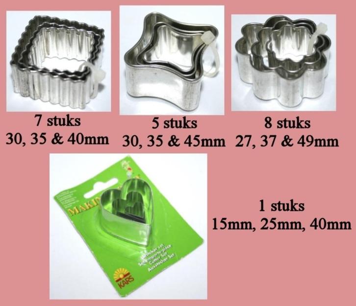 Klei uitstekers vormpjes 3-delig, Hobby en Vrije tijd, Knutselen, Nieuw, Gereedschap of Toebehoren, Ophalen