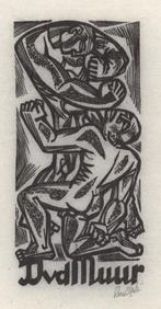 0705 Ex Libris Nederland : Lou Strik, 1959, Antiek en Kunst, Kunst | Etsen en Gravures, Verzenden
