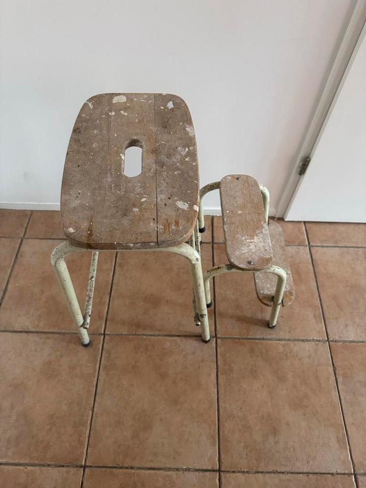 Vintage Inklapbare Keukentrap, Doe-het-zelf en Verbouw, Ladders en Trappen, Gebruikt, Ophalen of Verzenden