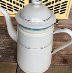 Crèmekleurige ouderwetse geëmailleerde koffiepot (28 cm), Ophalen of Verzenden
