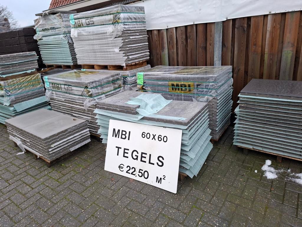 UITVERKOOP betontegels 60x60cm 4cm dik OP IS OP tegels, Tuin en Terras, Tegels en Klinkers, Nieuw, Terrastegels, Beton, Ophalen