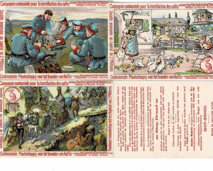 Oude chromo's van "DE ROODE PELIKAAN", Verzamelen, Merken en Reclamevoorwerpen, Nieuw, Overige typen, Verzenden