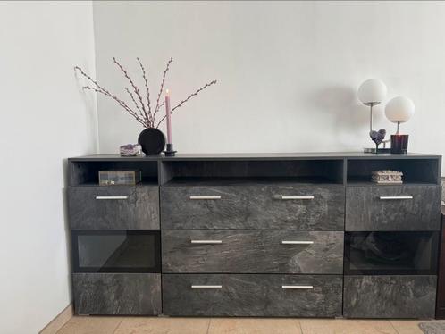 Dressoir marmer look, Huis en Inrichting, Kasten | Dressoirs, Zo goed als nieuw, 150 tot 200 cm, 25 tot 50 cm, Ophalen