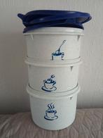 Tupperware koffie/suiker / thee bus, Huis en Inrichting, Keuken | Tupperware, Ophalen of Verzenden, Gebruikt, Blauw, Bus of Trommel