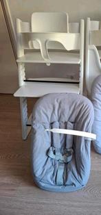 Stokke Tripp Trapp Wit met Newborn Set en Babyset, Kinderen en Baby's, Kinderstoelen, Ophalen, Zo goed als nieuw, Meegroeistoel