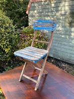 Inklapbaar houten stoeltje, Tuin en Terras, Tuinstoelen, Ophalen, Gebruikt, Hout, Inklapbaar