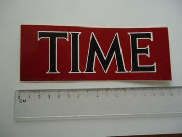 sticker oud TIME LOGO cult retro pop art vintage plastic -- beschikbaar voor biedingen