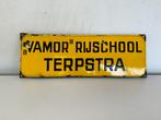 VAMOR rijschool emaille bordje, Ophalen of Verzenden