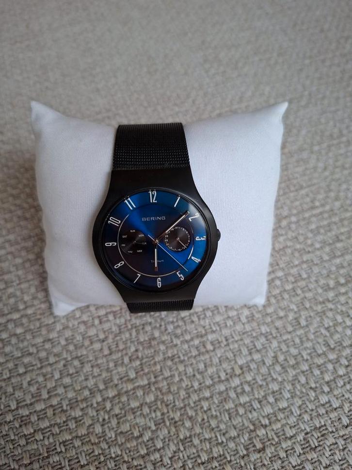 Bering horloge zwart/blauw, Sieraden, Tassen en Uiterlijk, Horloges | Heren, Zo goed als nieuw, Overige merken, Ophalen
