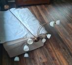 Vintage Plafondlamp met 6 Armen, Ophalen, Gebruikt, Vintage, Glas
