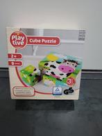 Playtive Houten Kubus Puzzel, Kinderen en Baby's, Speelgoed | Kinderpuzzels, 2 tot 4 jaar, Ophalen of Verzenden, Zo goed als nieuw