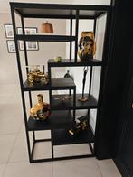 Vakkenkast zwart Industrieel, Huis en Inrichting, Kasten | Boekenkasten, Ophalen, Met plank(en), 50 tot 100 cm, Zo goed als nieuw