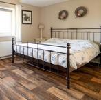 Bed metaal 160x200, Huis en Inrichting, Ophalen, Bruin, Tweepersoons, Zo goed als nieuw