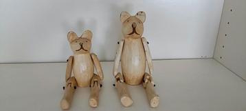 Houten Beertjes - Set van 2 beschikbaar voor biedingen