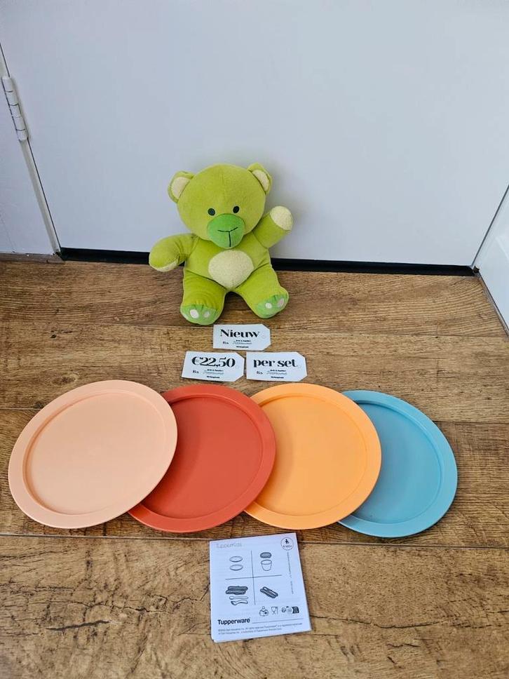 Tupperware Tupperkids nieuwe set kinderbordjes gekleurd, Huis en Inrichting, Keuken | Tupperware, Nieuw, Overige typen, Blauw