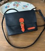 Flora & Co Zwarte  met oranje afwerking Schoudertas, Ophalen of Verzenden, Zo goed als nieuw, Zwart, Schoudertasje