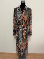 J281 - Fleurige lange Triple Nine jurk maat L (1), Ophalen of Verzenden, Zo goed als nieuw, Maat 38/40 (M), Onder de knie