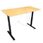 Elektrisch Zit Sta Bureau Zwart Beuken 160 x 80, Ophalen of Verzenden, Elektrisch, Gebruikt, Stabureau