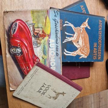 6 oude boeken | verzamel albums | atlas beschikbaar voor biedingen