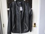Zwarte NIEUWE Nep Leren Jas MS Mode Maat 46, Kleding | Dames, Zwart, Nieuw, Ophalen of Verzenden, Jas of Mantel