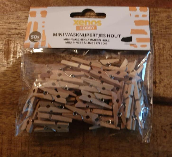 Mini Houten Wasknijpertjes  |  NIEUW, Hobby en Vrije tijd, Knutselen, Zo goed als nieuw, Materiaal, Ophalen of Verzenden