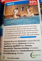 Sauna 50% kortingslink, Tickets en Kaartjes, Drie personen of meer, Cadeaubon, Spa of Sauna