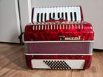 Parrot accordeon Z.G.A.N, Muziek en Instrumenten, Accordeons, 48-bas, Toetsaccordeon, Zo goed als nieuw, Met riemen