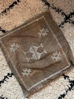 Marrokaans Sierkussen - Handgemaakt & Vintage, Ophalen of Verzenden, Zo goed als nieuw, Bruin, Vierkant