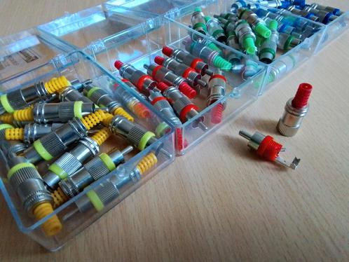Metalen Tulp stekkers (nieuw), Hobby en Vrije tijd, Elektronica-componenten, Nieuw, Ophalen