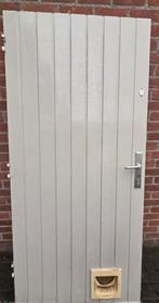Mooie buitendeur/bergingsdeur 92 x 201x 4,5 cm, Doe-het-zelf en Verbouw, Deuren en Horren, Ophalen, Gebruikt, 80 tot 100 cm, Buitendeur