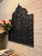 Haardplaat gietijzer - Vrouwe Justitia, Antiek en Kunst, Ophalen