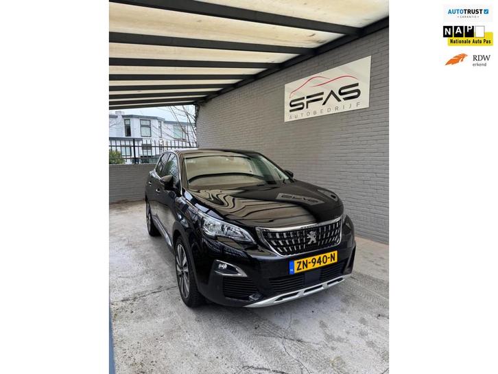 Peugeot 3008 1.2 PureTech 131pk Eat8 2019 Zwart DB-Riem vv, Auto's, Peugeot, Bedrijf, Te koop, ABS, Airbags, Airconditioning, Alarm