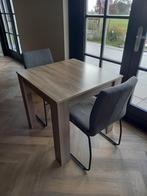 Eettafelset: Vierkant + 2 Stoelen - Zo Goed Als Nieuw!, Huis en Inrichting, Ophalen, Zo goed als nieuw