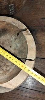 Mooie brocante verweerde houten schaal, ., Rond, Ophalen of Verzenden, Zo goed als nieuw