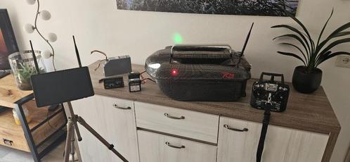 TE KOOP CARPLOUNGE RT4 BAITBOOT CARBON LOOK, Watersport en Boten, Hengelsport | Karpervissen, Gebruikt, Complete set, Ophalen