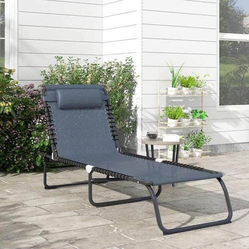 ligbed opklapbaar tuinbed opklapbaar tuin 4-traps nieuw, Tuin en Terras, Tuinmeubel-accessoires, Nieuw, Ophalen of Verzenden