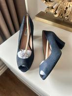 Dune open teen  pumps maat 39 blauw nubuck leer nieuw, Ophalen of Verzenden, Zo goed als nieuw, Blauw