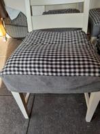 Stoelkussens vintage zwart/wit geblokt 4 stuks, Ophalen of Verzenden, Zo goed als nieuw, Wit