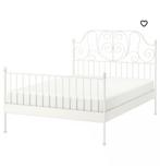 Wit bed frame, Huis en Inrichting, Slaapkamer | Bedden, Ophalen, Gebruikt, Wit, Tweepersoons