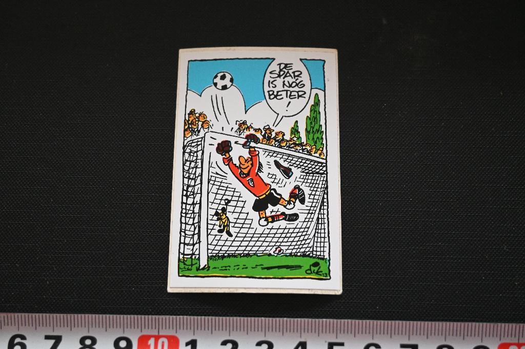 sticker strip voetbal keeper supermarkt de spar is nóg beter, Verzamelen, Ophalen, Zo goed als nieuw