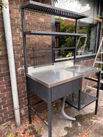 Stevige kitchenette van ikea, Ophalen, Gebruikt, 100 tot 150 cm, Zwart
